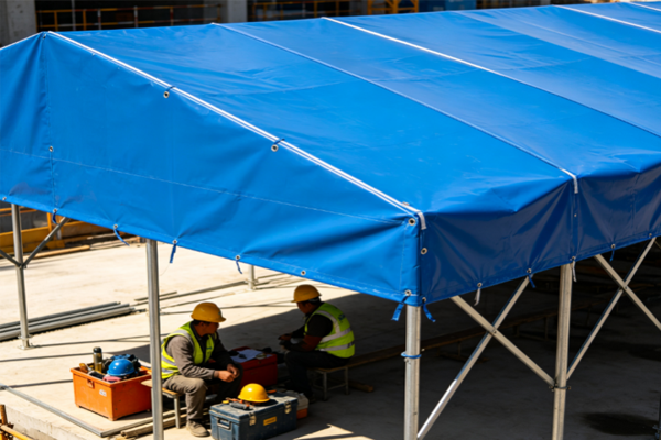 PVC Fabric Solutions for Construction Site Shade Shelters