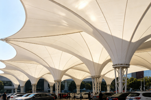 PVC Tarpaulin Membrane Structure Building Shading Solution
