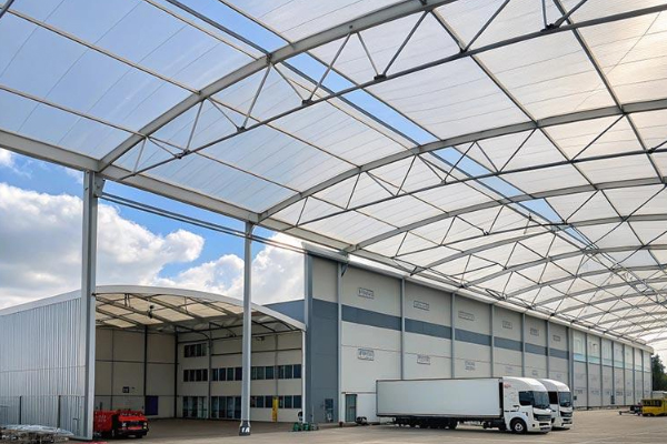 PVC Tarpaulin Membrane Structure Logistics and Warehousing Solution