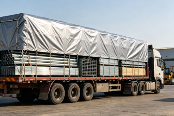 PVC Tarpaulin Building Material Protection Solution for Logistics Transportation