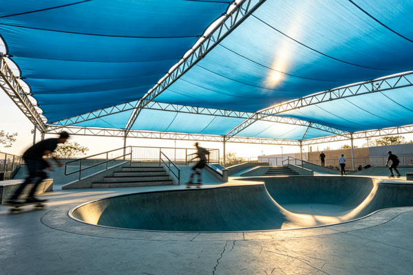Outdoor Skate Park PVC Tarpaulin Covering Solution Outdoor Skate Park PVC Tarpaulin Covering Solution