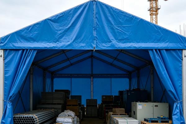 PVC Tent House Solution for Temporary Storage of Large Cargo