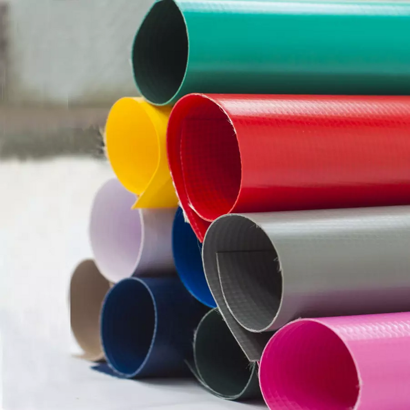 Colorful PVC coated tarpaulin in rolls , PVC inflatable fabric waterproof roll material 