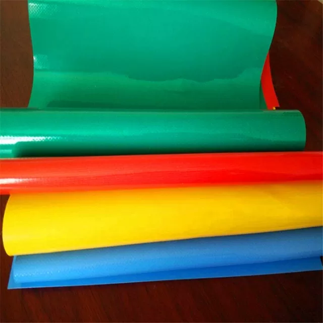 black grey white PVC tarpaulin in rolls  /matt glossy flex PVC covering material in rolls 