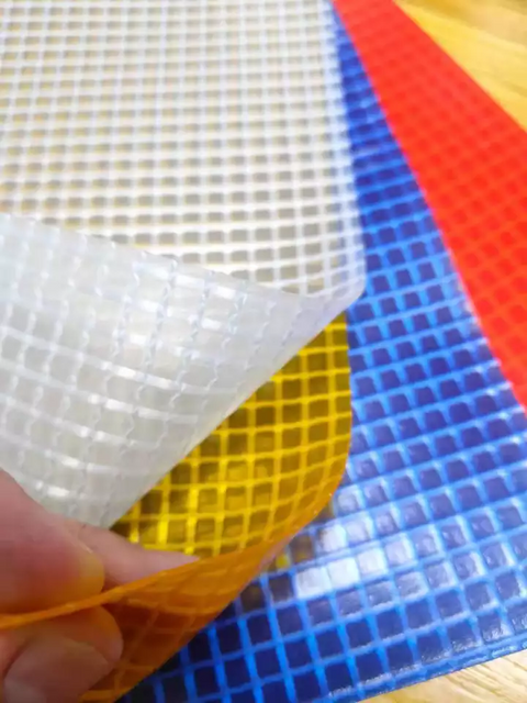 Factory Supply High Strength Waterproof Clear Mesh Vinyl Laminated PVC Tarpaulin