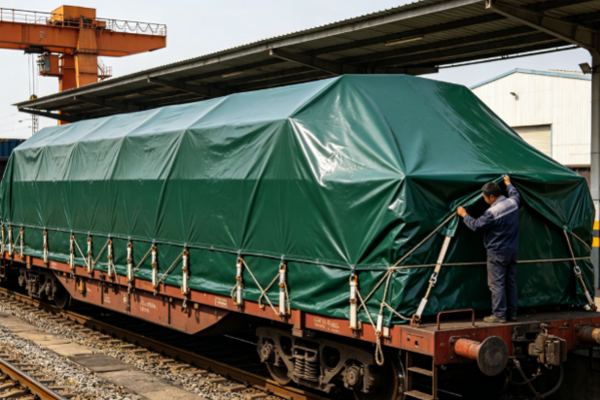 PVC Tarpaulin Railway Freight Wagon Rainproof and Dustproof Solution